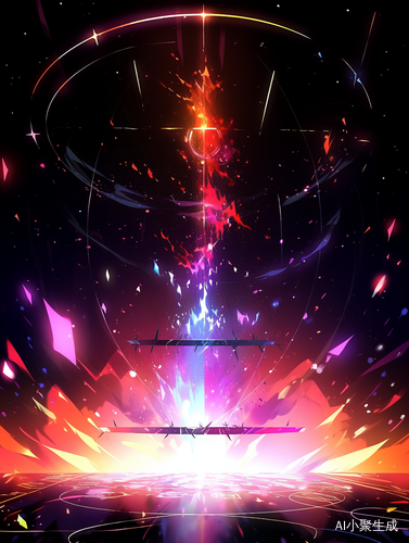 璀璨星空漩涡：科幻黑洞