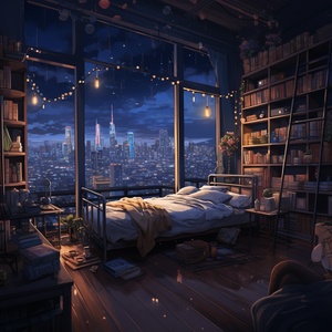 https:s.mj.runMDh-af7umGw bookish, bedroom, bedroom design, bedroom pics, bedroom, diy, bookish, decorating, in the style of atmospheric cityscapes, hallyu, blown-off-roof perspective, festive atmosphere, nightscapes, detailed marine views, urban landscapes ar 2:3 v 6.0