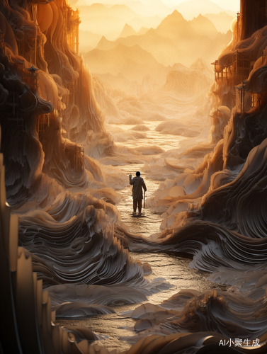 Silk Landscape: A Fusion of Ancient Chinese Art and Modern Photography