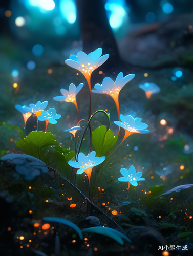 Futuristic Jade and Glass Cluster in Forest