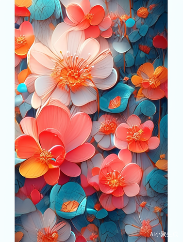 绚丽多彩的鲜花画面