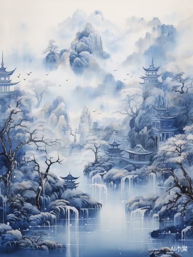 Asian Style Landscape in Epic Fantasy Scene