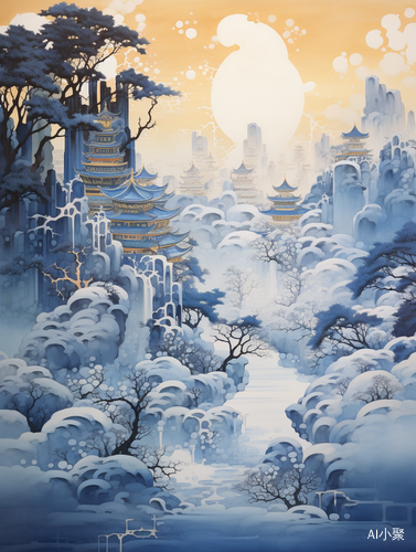 Asian Style Landscape in Epic Fantasy Scene