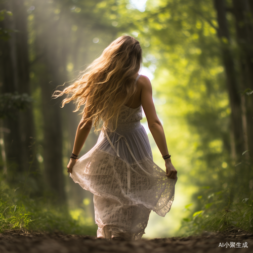 性感美女森林漫步