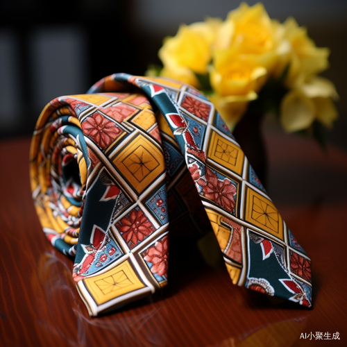 手工织造丝质波利尼西亚风格领带，马罗和塔帕灵感设计