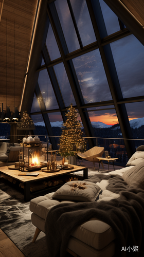 Arctic Grand Penthouse with Cozy Interior and Christmas Atmosphere