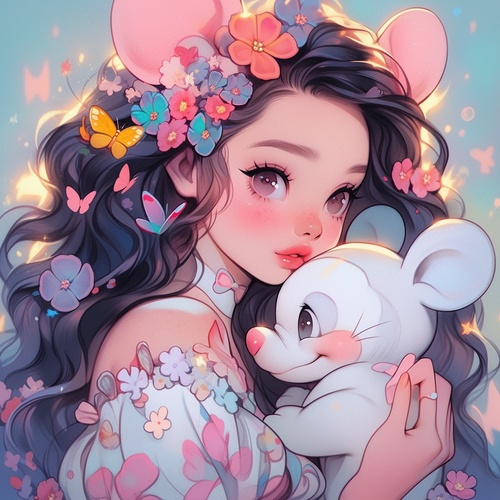 https:s.mj.runzRftWigz8tk disney princess by alexandra marie on deviantart, in the style of miho hirano, colored cartoon style, high quality photo, temmie chang, peter max, close-up, 8k ar 1:1 niji