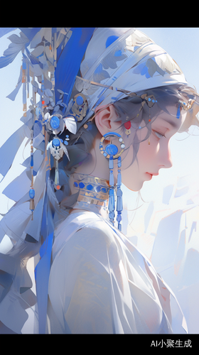 A Yuumei-inspired Portrait with Elaborate Costumes