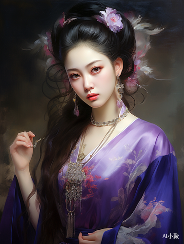 祥和宁静：中国古典美女的细致艺术描绘