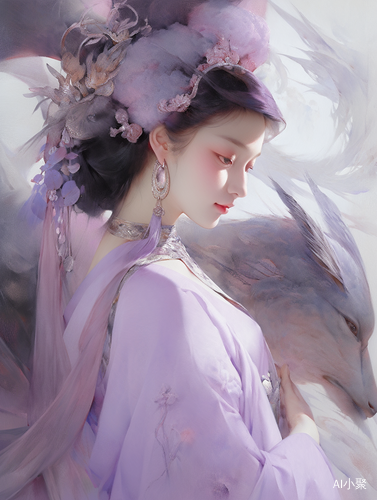 祥和宁静：中国古典美女的细致艺术描绘