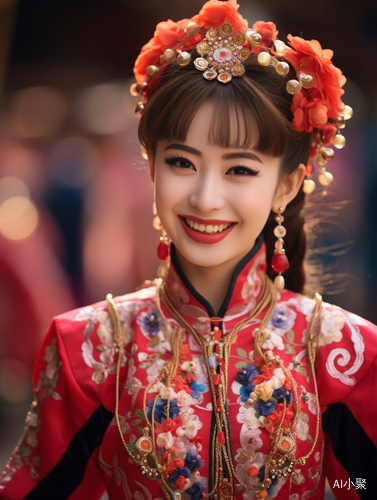 Beautiful Chinese Girl Dancing in Classic Xinjiang Costumes