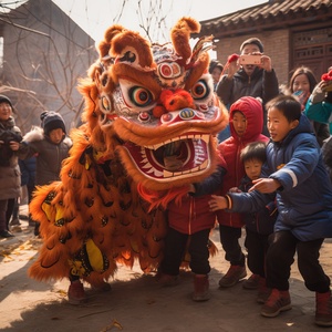 中国山区农村的春节庆祝活动