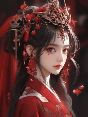 Exquisite and Beautiful Chinese Girl in Ancient Style