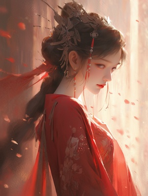 Exquisite and Beautiful Chinese Girl in Ancient Style