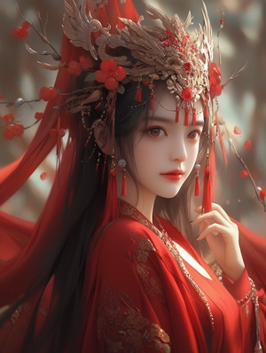 Exquisite and Beautiful Chinese Girl in Ancient Style