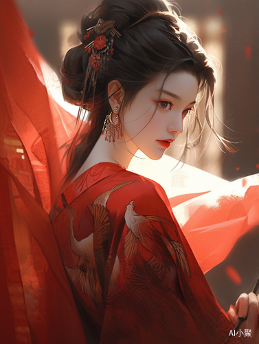 Exquisite and Beautiful Chinese Girl in Ancient Style