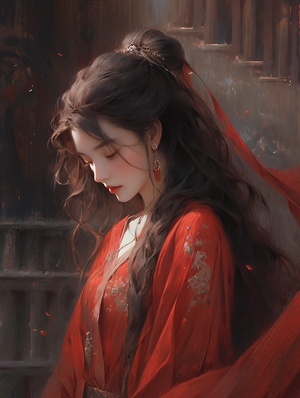 Exquisite and Beautiful Chinese Girl in Ancient Style