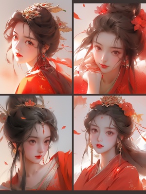 Exquisite and Beautiful Chinese Girl in Ancient Style