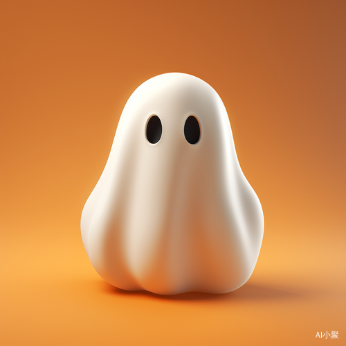 Halloween Ghost Icon Clay C4D Octane Rendering