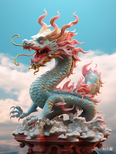 Light Blue Jade Dragon in Anime Aesthetics