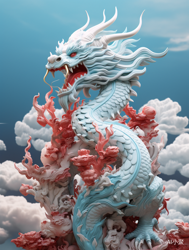 Light Blue Jade Dragon in Anime Aesthetics