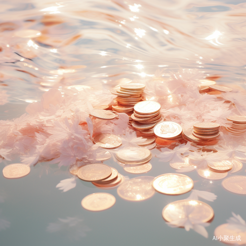 Dreamlike Natural Aesthetic: Golden Coins in the Water