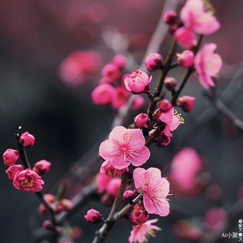 春节初七，七朵桃花开