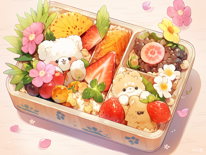 Cute Kawaii Children Bento: An Intricately Sculpted Plush Doll Art Breakfast