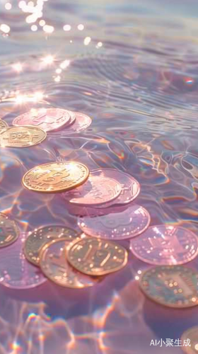 Golden Coins in the Water: Y2K Aesthetic with Ethereal Details