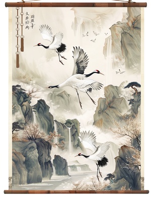 Oriental Aesthetics | Ancient style paintings, cranes playing#drawingdaily#中风#国风大综合#中文字幕#国风国潮#illustration#decorative painting#hanging painting#digital oil painting#art hanging painting#decorative hanging painting#中文字幕的画#Home decoration#niche decorative painting#soft decoration Product#国风#国风illustrator#国风古音#国风wallpaper#This is the national style#仙 Crane#国风仙Crane#国风仙Crane#国风仙 Crane#国风#国风illustrator#国风风#中文字幕文化# Chinese traditional patterns