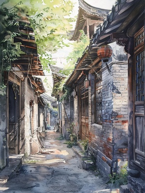 Huang Youwei's Watercolor Scenery with Soft Colors and Virtual Light