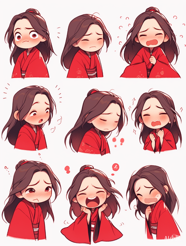 Chibi Mulan: Expressions of Happiness and Heartbreak