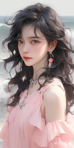 清秀白皙女生的优雅装扮