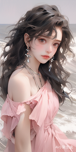 清秀白皙女生的优雅装扮