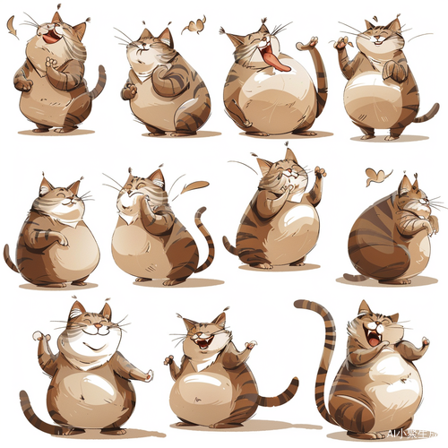 Twelve Poses and Expressions: Happy, Angled, Sad, Cracking, Cut, Expected, Disappointed, Overspeechness, Shy, Cute, Super, Obesity