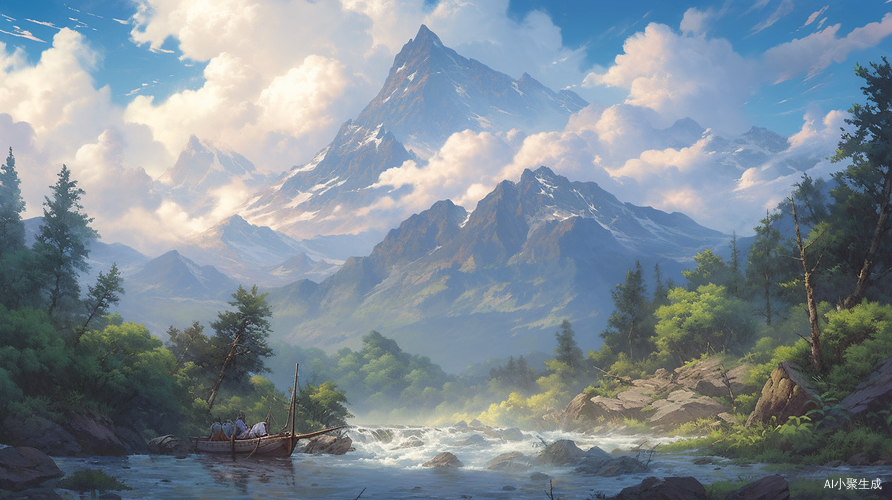 古风冷色山云雾客栈竹林大场景超高清画质
