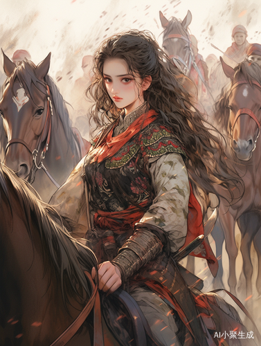 雪中女将军冲杀敌军