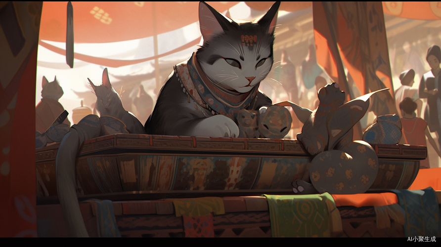 敦煌壁画猫咪的古老色彩
