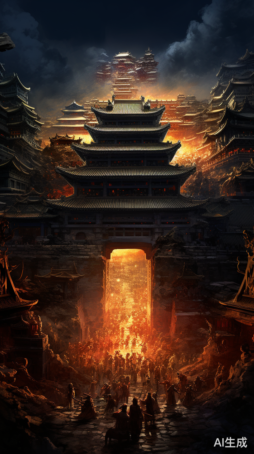 夜行大马车与混乱的城门士兵