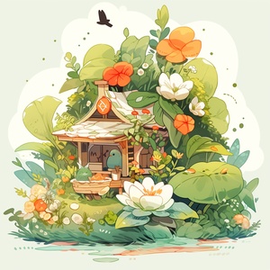 Simple and Cute Nature Themed Illustration