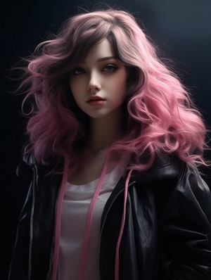 High-resolution, extremely delicate wallpaper, real light and shadow, girls, black and pink color, high-definition realism, the best picture quality. v 6.0 ar 9:16 s 100 fast