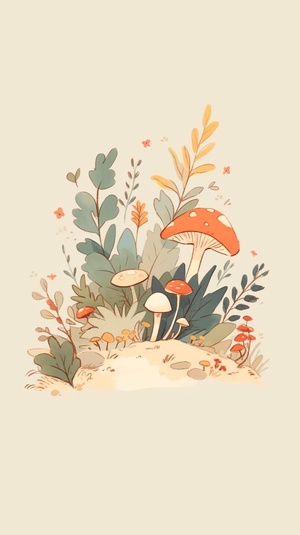 simple and cute nature themed illustration