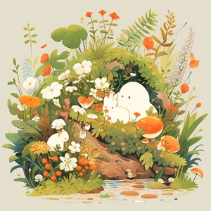 simple and cute nature themed illustration