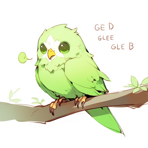 Green Bird with White Eye Circles: A Green Tale