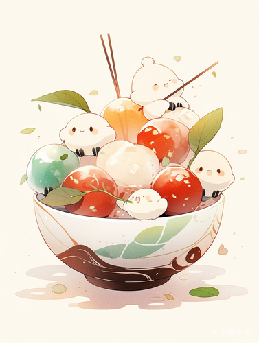 可爱汤圆插图