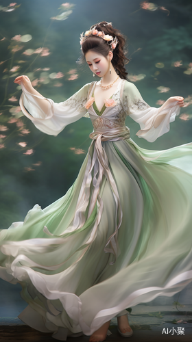 Super Realistic Whirling Dance of a Beautiful Tang Dynasty Woman