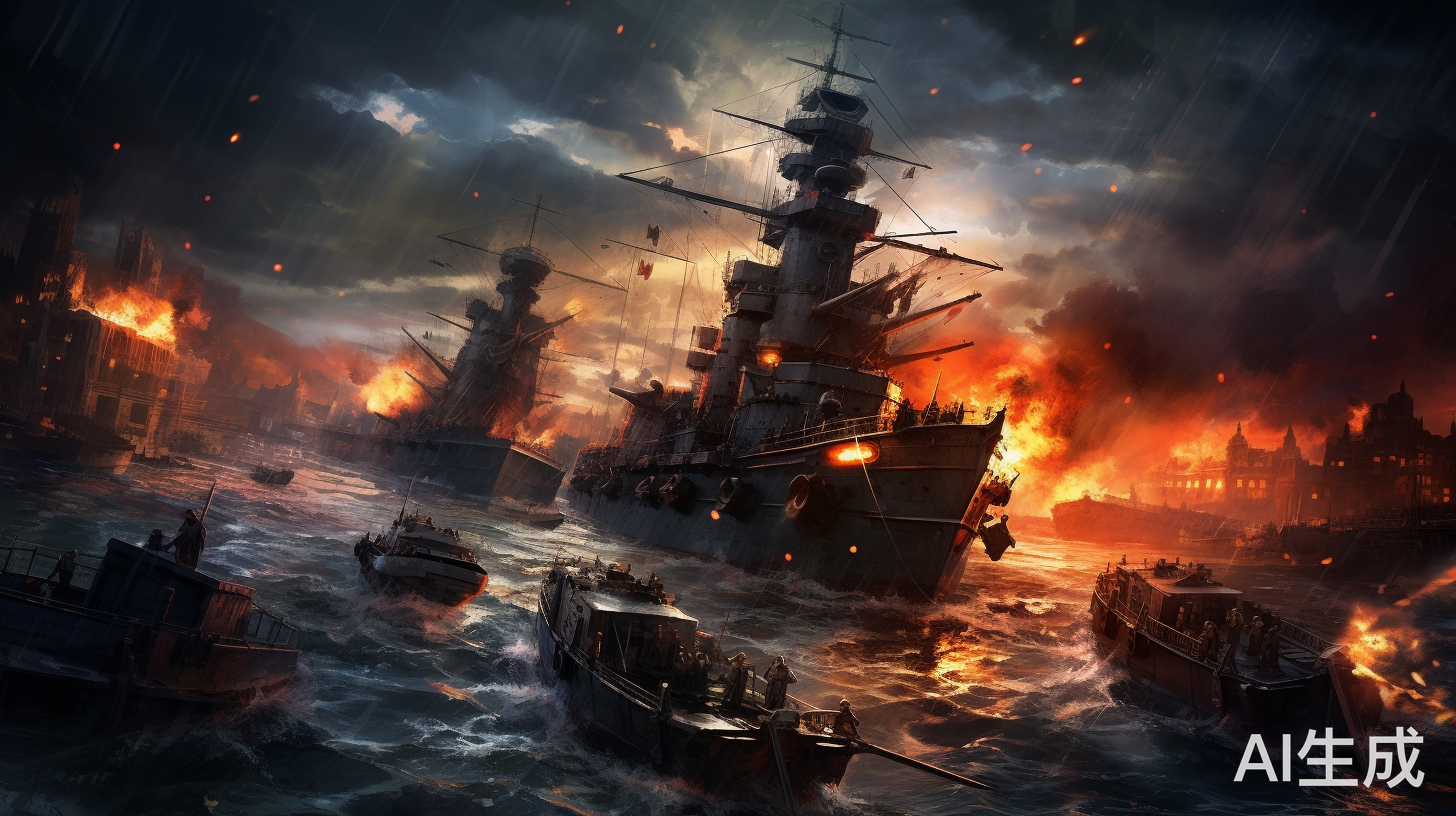 远景图：现代战争中的英吉利海峡炮火