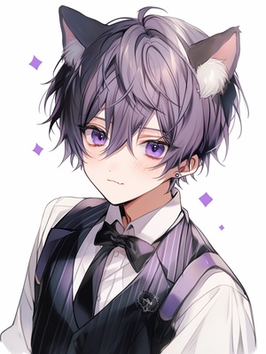 Cute Anime Boy with Cat Ears and Tail: A Top Rated Pixiv Artstyle