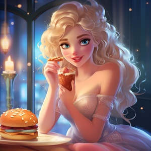 Beautiful Princess Elsa: A Romantic Time in Ice Silk Pajama