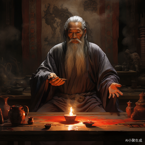 古代老人讲述故事